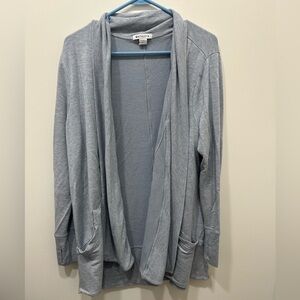 Athleta Pranayama Wrap Cardigan Sweater Light Blue Size 2X Oversized Cozy Modal